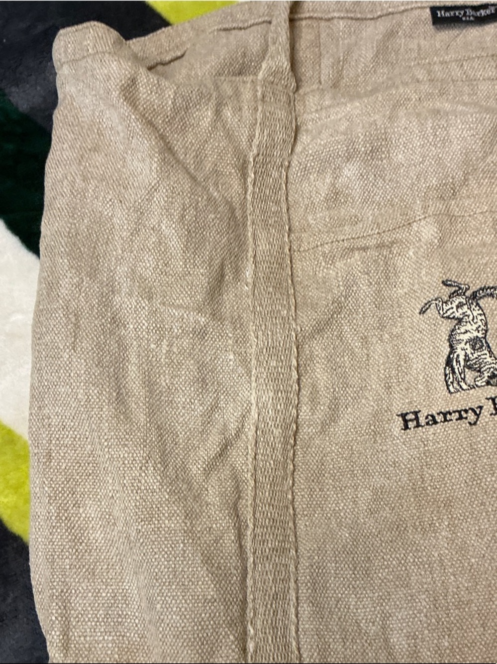 Beige Canvas Duffel Tote - Picture 8 of 9